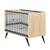 Chambre bébé duo: lit bébé 60x120 et commode à langer décor chêne doré - new york Marron/gris 3 - vertbaudet enfant 