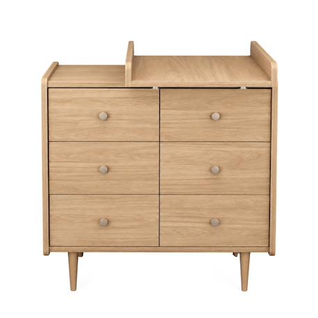 Plan à langer coulissant pour commode décor bois chêne bohême - boheme Beige 3 - vertbaudet enfant 
