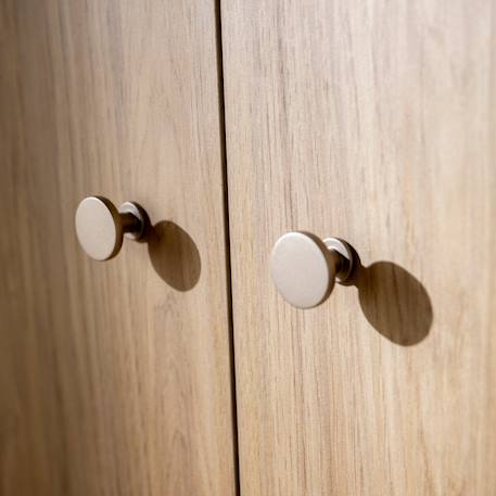 Armoire 2 portes décor bois chêne bohême - boheme Beige 5 - vertbaudet enfant 