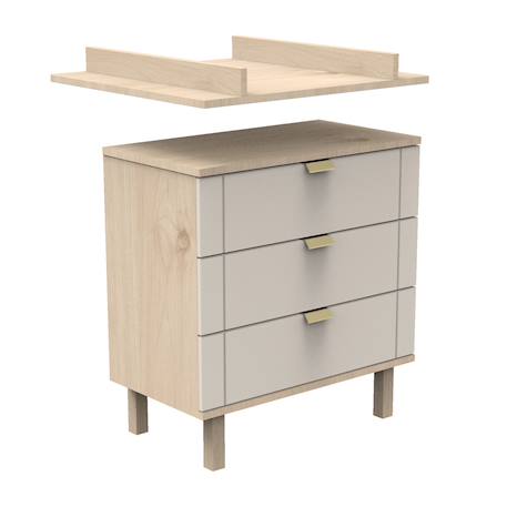 Plan à langer intégral pour commode 3 tiroirs - solene Marron 2 - vertbaudet enfant 