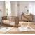 Chambre bébé duo: lit bébé 70x140 évolutif et commode à langer xxl décor chêne mokka - mokka Marron 1 - vertbaudet enfant 