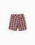 Short chino en coton à carreaux you&me - collection Noël Rouge foncé 2 - vertbaudet enfant 