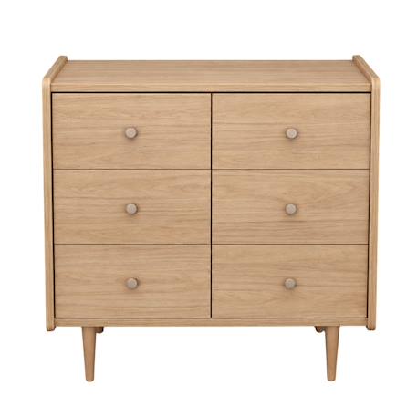Commode 6 tiroirs décor bois chêne bohême - boheme Beige 2 - vertbaudet enfant 