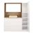 Combiné commode à langer 3 tiroirs, 1 colonne et niche décor chêne mokka - mokka Blanc 3 - vertbaudet enfant 