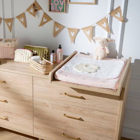 Plan à langer coulissant pour commode xxl décor bois chêne suave - arty Marron 6 - vertbaudet enfant 