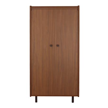 Armoire 2 portes décor bois noyer - choco Marron 2 - vertbaudet enfant 