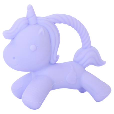 Anneau de dentition bébé en silicone licorne Violet 1 - vertbaudet enfant 