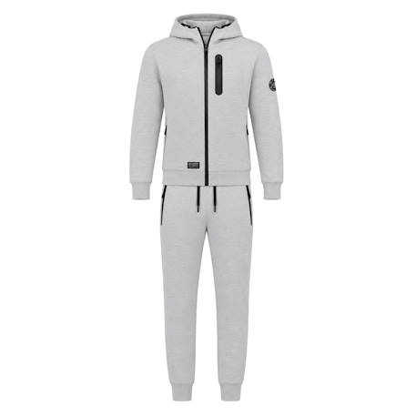Ensemble de survêtement garçon en coton Gris clair, noir 1 - vertbaudet enfant 