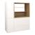 Combiné commode à langer 3 tiroirs, 1 colonne et niche décor chêne mokka - mokka Blanc 2 - vertbaudet enfant 