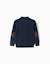 Pull en mélange de laine avec col montant Bleu foncé+Rouge 2 - vertbaudet enfant 