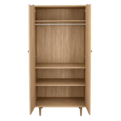 Armoire 2 portes décor bois chêne bohême - boheme Beige 3 - vertbaudet enfant 