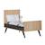 Chambre bébé duo: lit bébé 70x140 évolutif  et commode à langer décor chêne doré - new york Marron/gris 4 - vertbaudet enfant 