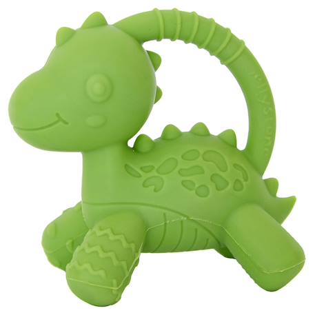 Anneau de dentition bébé en silicone dinosaure Vert 1 - vertbaudet enfant 