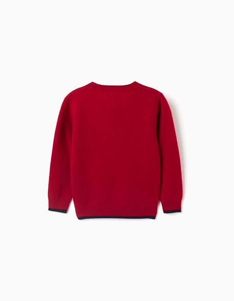 Pull en laine mélangée Rouge 2 - vertbaudet enfant 