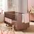 Chambre bébé trio: lit bébé 70x140 évolutif, commode à langer 4 tiroirs et armoire 2 portes décor noyer - choco Marron 4 - vertbaudet enfant 
