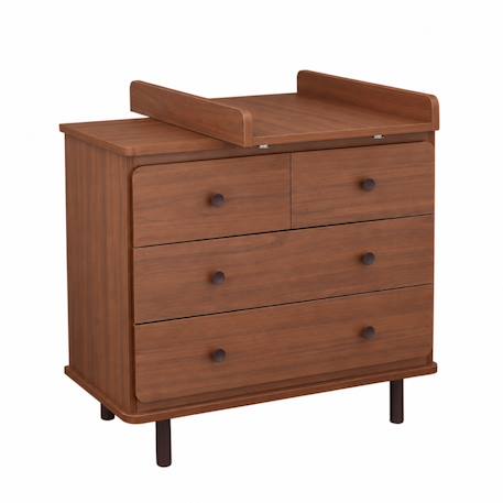 Plan à langer coulissant pour commode décor bois noyer - choco Marron 2 - vertbaudet enfant 