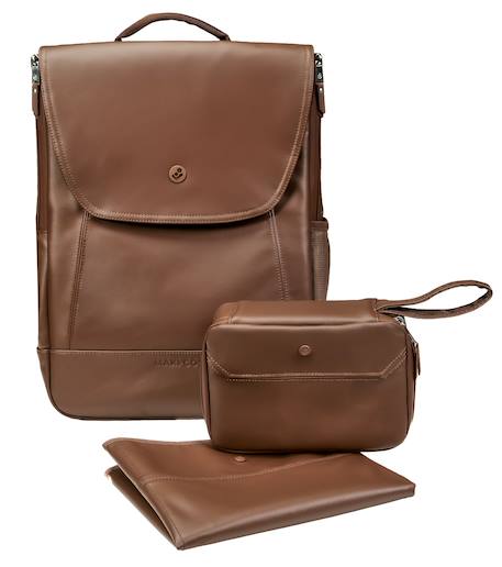 Sac à dos à langer pratique et moderne Classic cognac+Ink black+Timeless sand 1 - vertbaudet enfant 