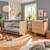 Chambre bébé duo: lit bébé 70x140 évolutif  et commode à langer décor chêne doré - new york Marron/gris 1 - vertbaudet enfant 