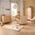 Chambre bébé trio: lit bébé 70x140 évolutif, commode à langer 6 tiroirs et armoire 2 portes décor chêne bohême - boheme Beige 2 - vertbaudet enfant 