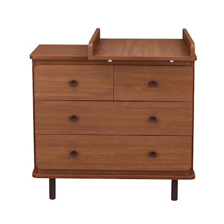 Plan à langer coulissant pour commode décor bois noyer - choco Marron 3 - vertbaudet enfant 