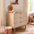 Chambre bébé duo: lit bébé 60x120 et commode à langer 3 tiroirs décor chêne suave - solene Marron/beige 4 - vertbaudet enfant 