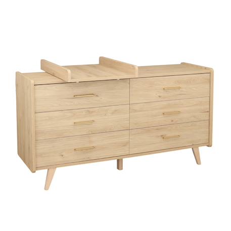 Plan à langer coulissant pour commode xxl décor bois chêne suave - arty Marron 3 - vertbaudet enfant 