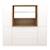Combiné commode à langer 3 tiroirs, 2 colonnes et niche décor chêne mokka - mokka Blanc 4 - vertbaudet enfant 