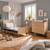 Chambre bébé duo: lit bébé 70x140 évolutif  et commode à langer décor chêne doré - new york Marron/gris 2 - vertbaudet enfant 