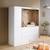 Combiné commode à langer 3 tiroirs, 1 colonne et niche décor chêne mokka - mokka Blanc 1 - vertbaudet enfant 