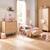 Chambre bébé trio: lit bébé 70x140 évolutif, commode à langer 6 tiroirs et armoire 2 portes décor chêne bohême - boheme Beige 3 - vertbaudet enfant 