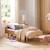 Chambre bébé trio: lit bébé 70x140 évolutif, commode à langer 6 tiroirs et armoire 2 portes décor chêne bohême - boheme Beige 5 - vertbaudet enfant 