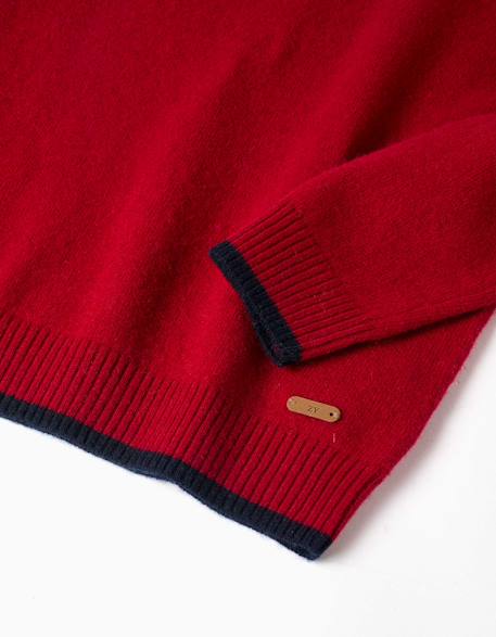 Pull en laine mélangée Rouge 3 - vertbaudet enfant 