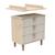 Commode 3 tiroirs décor bois chêne suave et laqué - solene Marron/beige 2 - vertbaudet enfant 