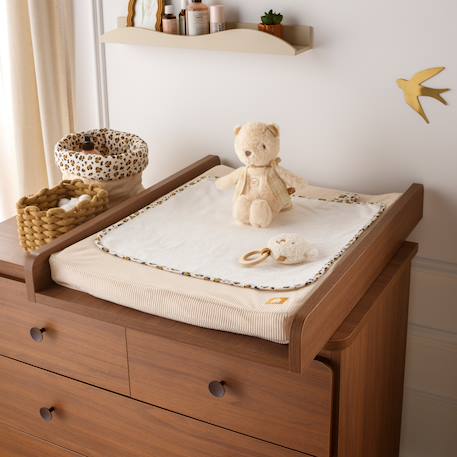 Plan à langer coulissant pour commode décor bois noyer - choco Marron 5 - vertbaudet enfant 