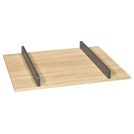 Plan à langer intégral pour commode 3 tiroirs décor chêne doré - new york Marron/gris 1 - vertbaudet enfant 