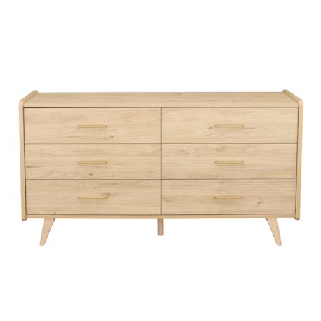 Commode 6 tiroirs xxl décor bois chêne suave - arty Marron 2 - vertbaudet enfant 