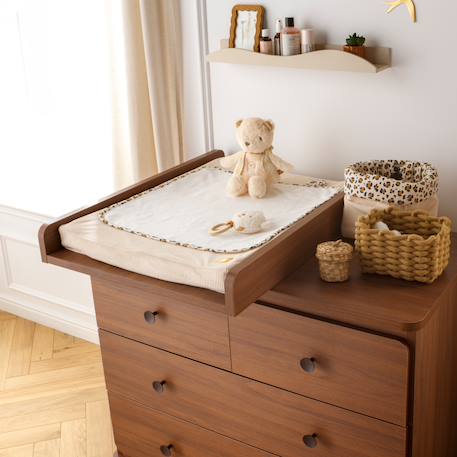 Plan à langer coulissant pour commode décor bois noyer - choco Marron 6 - vertbaudet enfant 
