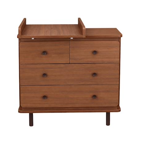 Plan à langer coulissant pour commode décor bois noyer - choco Marron 4 - vertbaudet enfant 