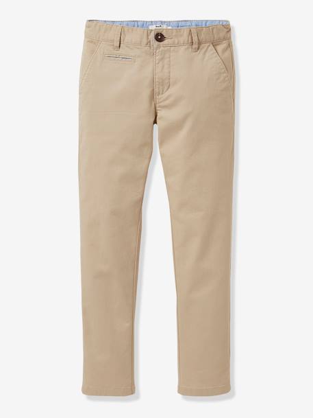 Chino garçon Beige+Marine 1 - vertbaudet enfant 