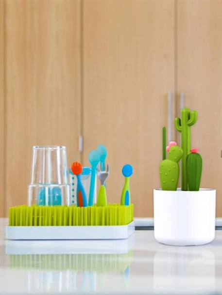 Set de 4 brosses Cactus - Boon BLANC 2 - vertbaudet enfant 