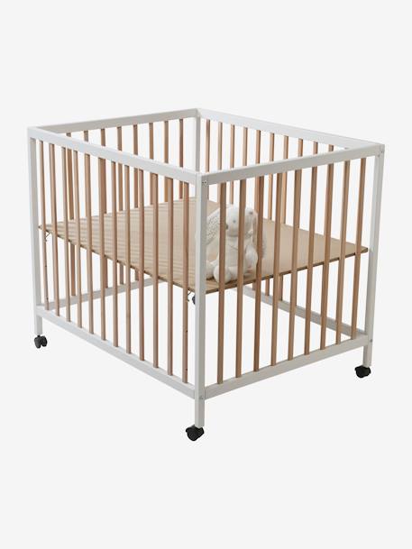 Parc en bois Flexipark bois/blanc+gris 3 - vertbaudet enfant 