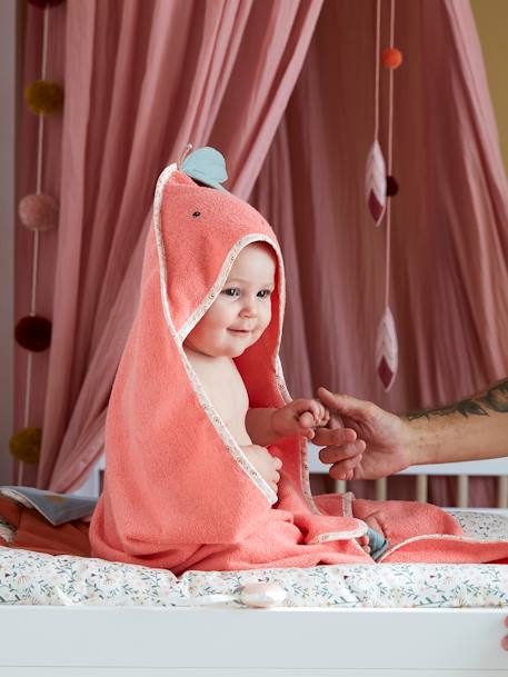 Cape de bain Pommes d'amour rose 2 - vertbaudet enfant 