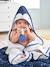 Coffret cape de bain + gant Pingouin Oeko-Tex® blanc / bleu 1 - vertbaudet enfant 