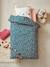 Parure housse de couette + taie d'oreiller enfant CHAT WAOU bleu / multicolore 1 - vertbaudet enfant 