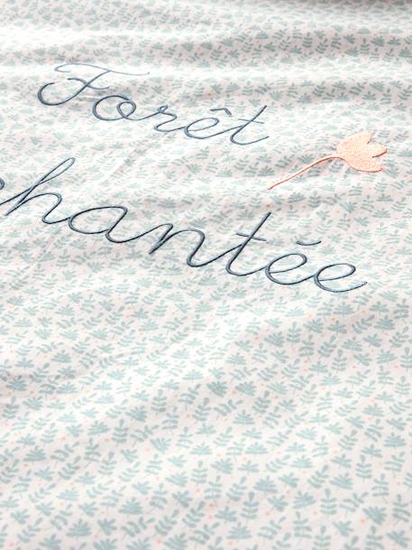 Housse de couette bébé FORET ENCHANTEE écru / vert d'eau 2 - vertbaudet enfant 