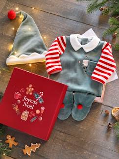 -Coffret cadeau de Noël bébé mixte pyjama + bonnet Joyeux Lutin