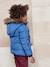 Doudoune longue à capuche garçon et ses moufles/ gants assortis BLEU+gris chiné 7 - vertbaudet enfant 