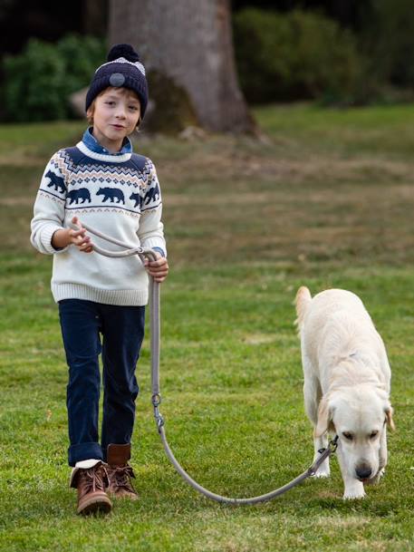 Pantalon slim velours garçon bordeaux+CAMEL+encre 17 - vertbaudet enfant 