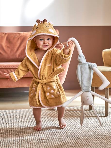 Peignoir de bain bébé Girafe ocre 1 - vertbaudet enfant 