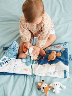 Jouet-Premier âge-Doudous et jouets en tissu-Livre d'éveil + peluches en velours Forêt enchantée